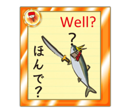 Yellowtail of the Sanuki dialect card sticker #10580364
