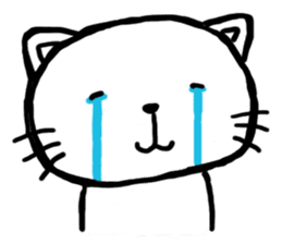 cat crying and ask sticker #10580890