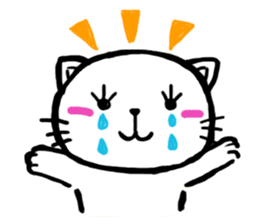 cat crying and ask sticker #10580912