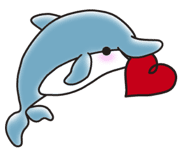 Sticker of a cute dolphin <vol.2> sticker #10581000