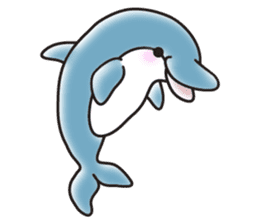 Sticker of a cute dolphin <vol.2> sticker #10581002