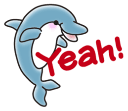 Sticker of a cute dolphin <vol.2> sticker #10581014