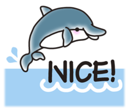 Sticker of a cute dolphin <vol.2> sticker #10581023