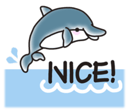 Sticker of a cute dolphin <vol.2> sticker #10581023