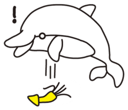 Sticker of a cute dolphin <vol.2> sticker #10581025