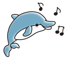 Sticker of a cute dolphin <vol.2> sticker #10581030
