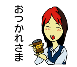 Office worker and female office worker sticker #10581276