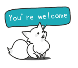 Snow fox (English) sticker #10582164