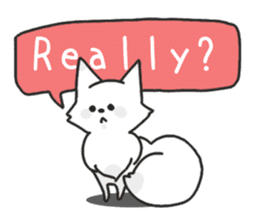 Snow fox (English) sticker #10582169