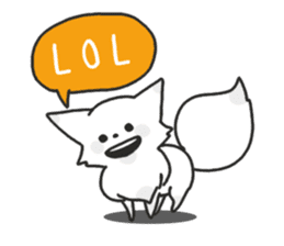 Snow fox (English) sticker #10582171