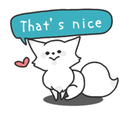 Snow fox (English) sticker #10582173