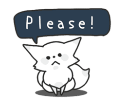 Snow fox (English) sticker #10582175