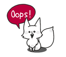 Snow fox (English) sticker #10582181