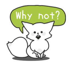 Snow fox (English) sticker #10582182