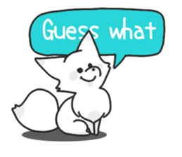 Snow fox (English) sticker #10582183