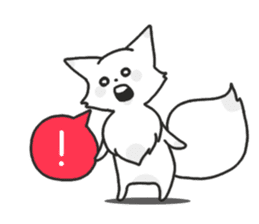 Snow fox (English) sticker #10582186