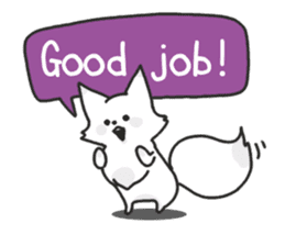Snow fox (English) sticker #10582187