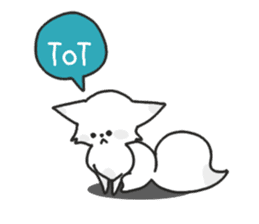 Snow fox (English) sticker #10582190