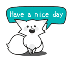 Snow fox (English) sticker #10582199