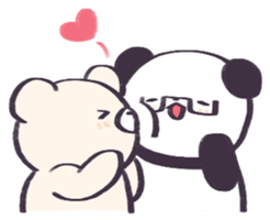 Kuma-chan and Panda sticker #10583361
