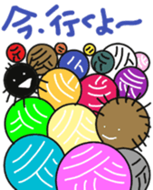 Greetings of sea urchin 2 sticker #10585160