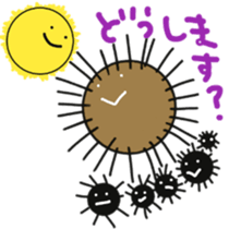 Greetings of sea urchin 2 sticker #10585166