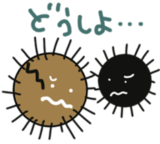 Greetings of sea urchin 2 sticker #10585167