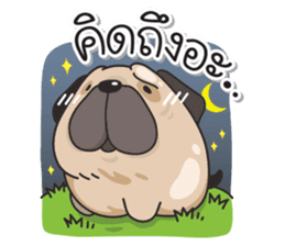Pongpang the pug sticker #10586252