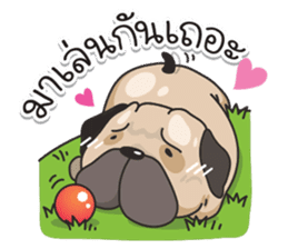 Pongpang the pug sticker #10586253