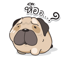 Pongpang the pug sticker #10586254