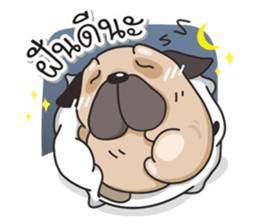 Pongpang the pug sticker #10586256