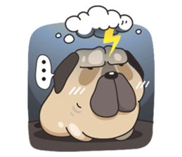 Pongpang the pug sticker #10586262