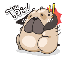 Pongpang the pug sticker #10586264