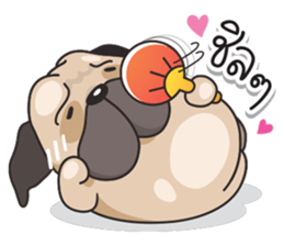 Pongpang the pug sticker #10586269