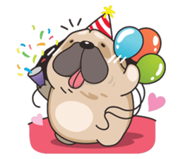 Pongpang the pug sticker #10586275