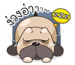 Pongpang the pug sticker #10586276