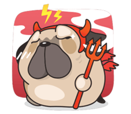 Pongpang the pug sticker #10586281