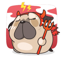 Pongpang the pug sticker #10586281