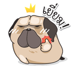 Pongpang the pug sticker #10586283