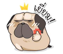 Pongpang the pug sticker #10586283