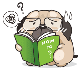 Pongpang the pug sticker #10586286