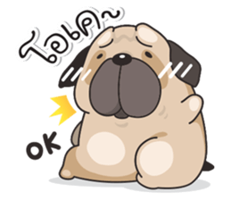 Pongpang the pug sticker #10586289