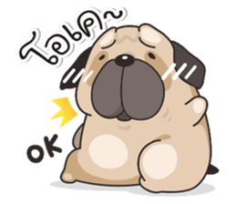 Pongpang the pug sticker #10586289