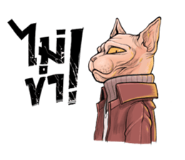 40 Serious cats sticker #10586764