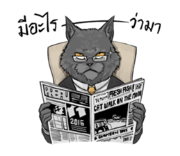 40 Serious cats sticker #10586768