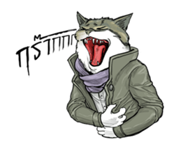 40 Serious cats sticker #10586795