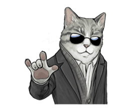 40 Serious cats sticker #10586796