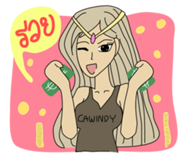 cawindy party sticker #10587811