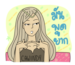 cawindy party sticker #10587822