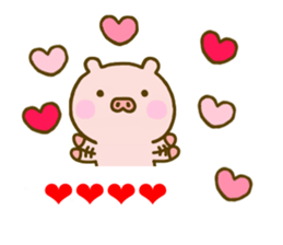 Pig Cute Balloon sticker #10588833